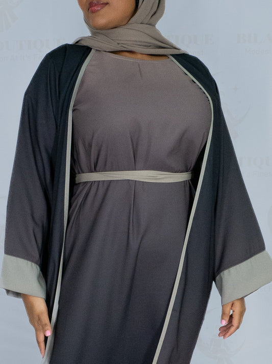 Ashy Green Gradient Abaya