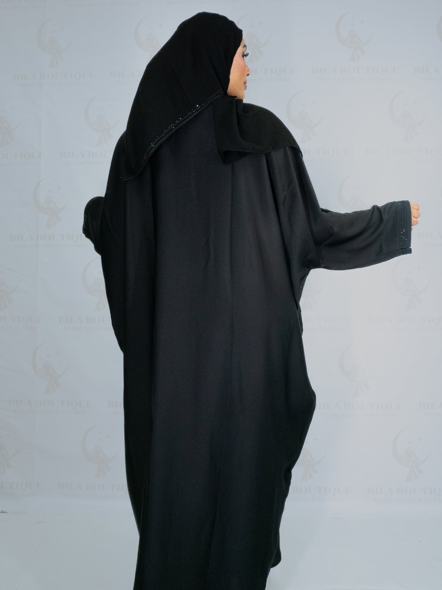 Black Batwing Abaya