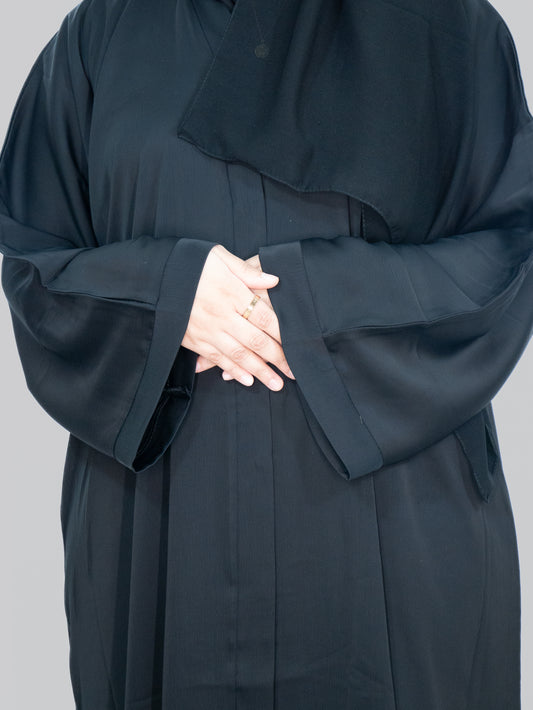 Black Plain Solid Abaya