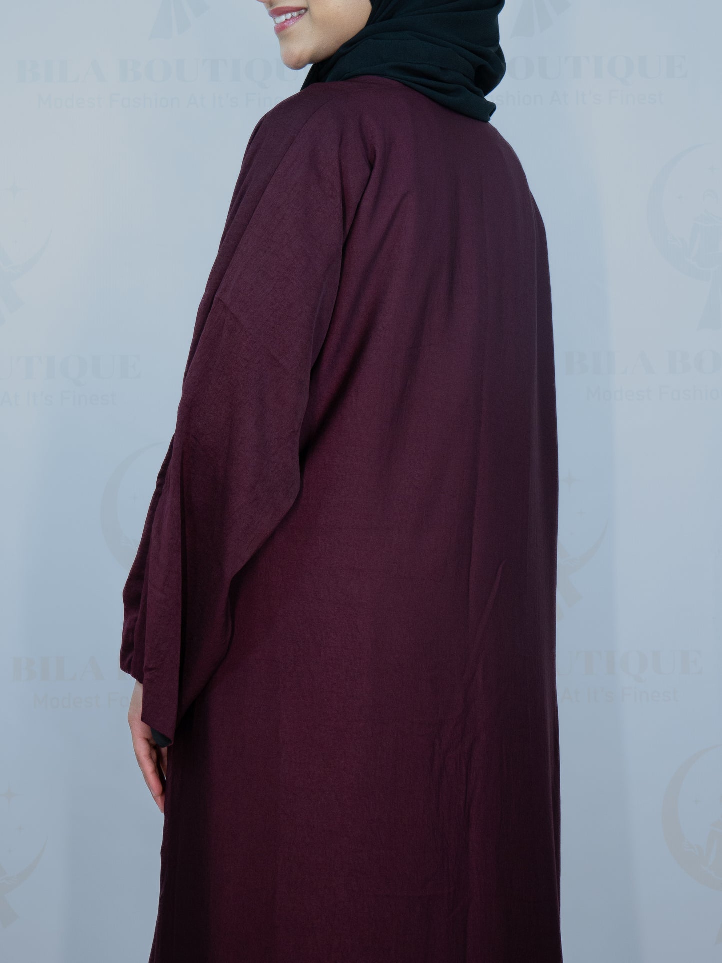 Red/Black Double Sided Abaya