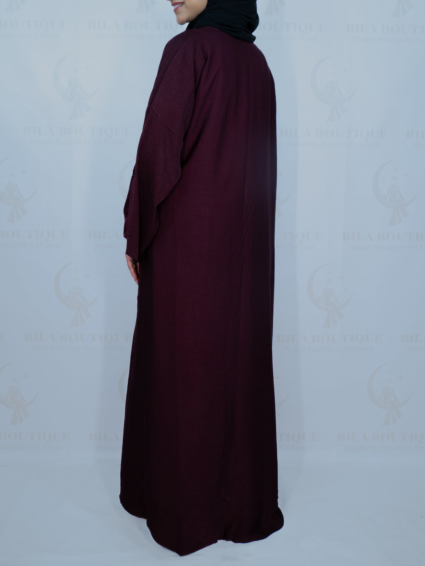 Red/Black Double Sided Abaya