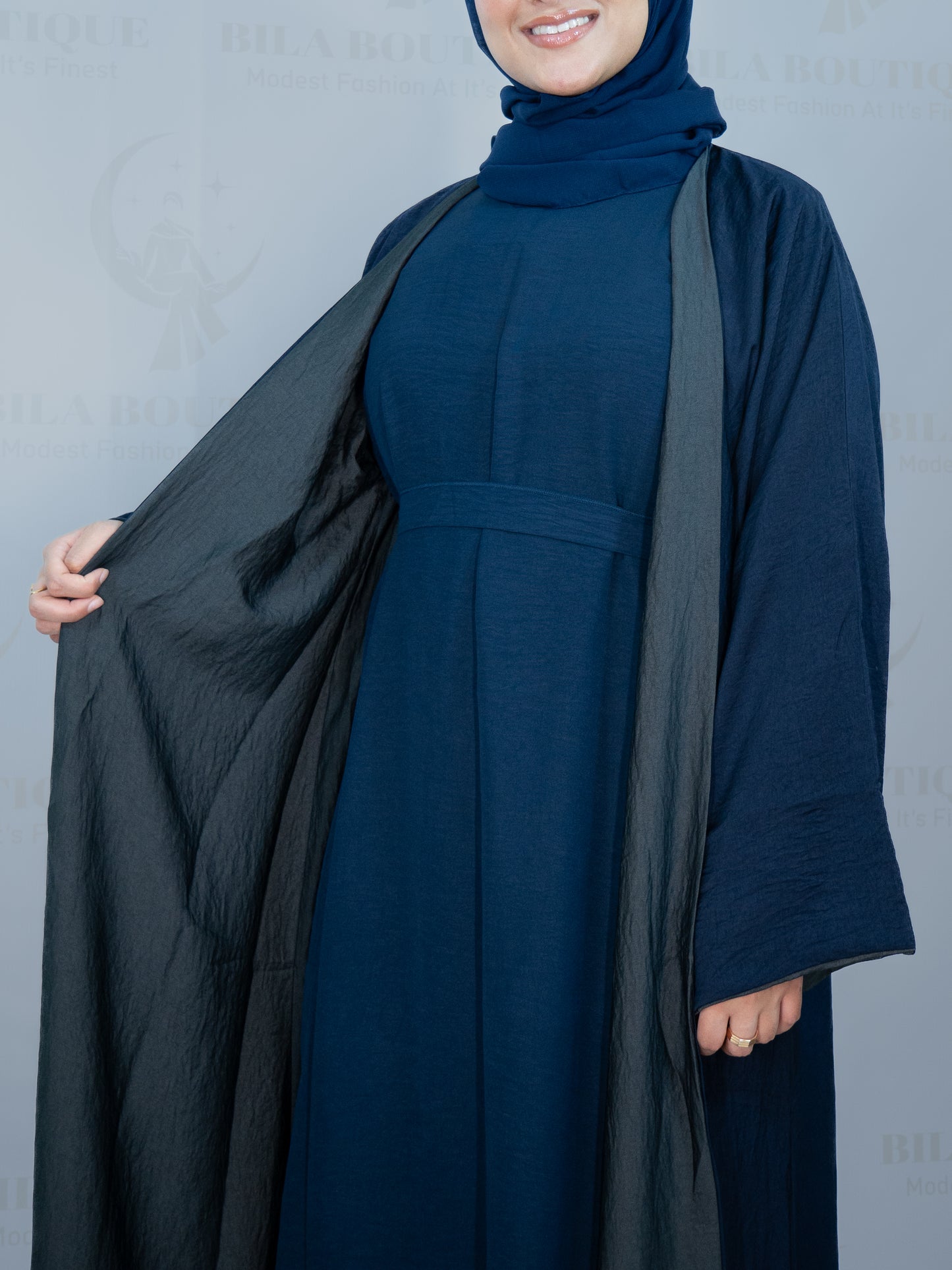 Blue Double Sideded Abaya