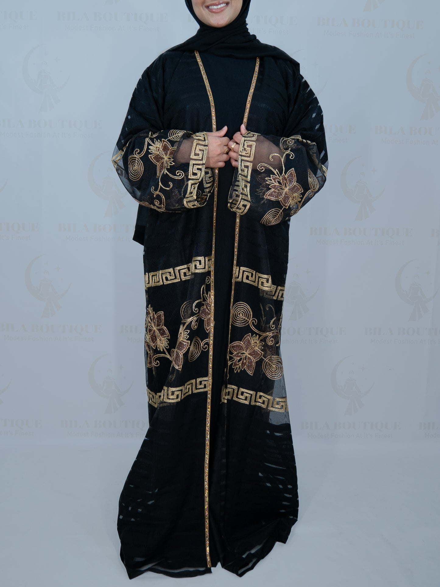 Black/Gold Fenty Abaya