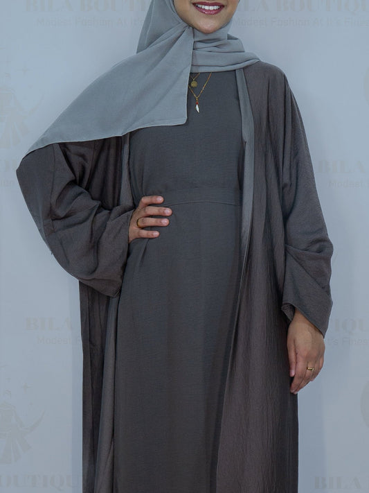 Grey Double Sided Abaya